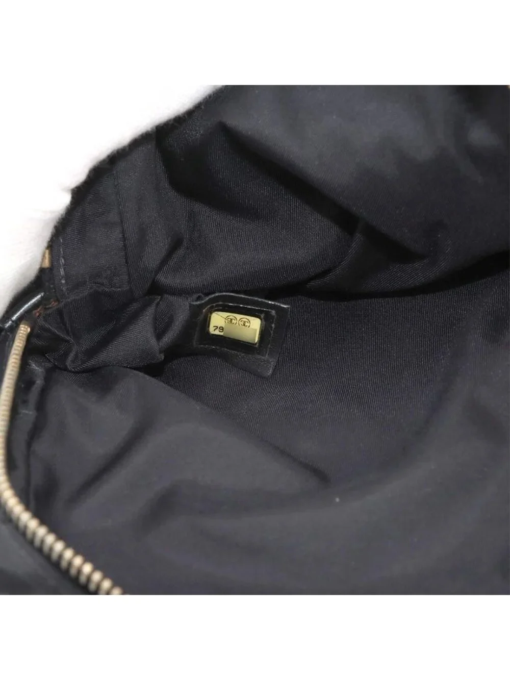 Chanel New Travel Line Shoulder Bag Nylon Jacquard Leather Black